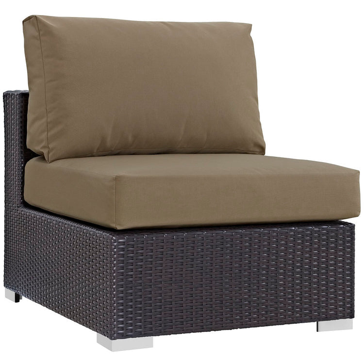 Convene 8 Piece Outdoor Sectional Set - Espresso Mocha