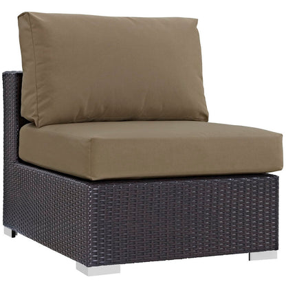 Convene 8 Piece Outdoor Sectional Set - Espresso Mocha
