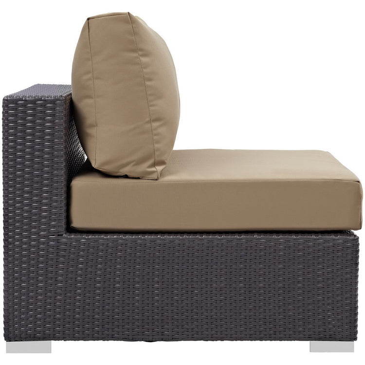 Convene 8 Piece Outdoor Sectional Set - Espresso Mocha