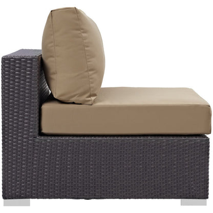 Convene 8 Piece Outdoor Sectional Set - Espresso Mocha