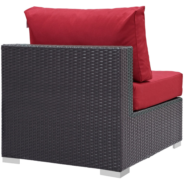 Convene Outdoor Patio Armless - Espresso Red