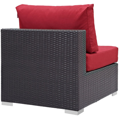 Convene Outdoor Patio Armless - Espresso Red