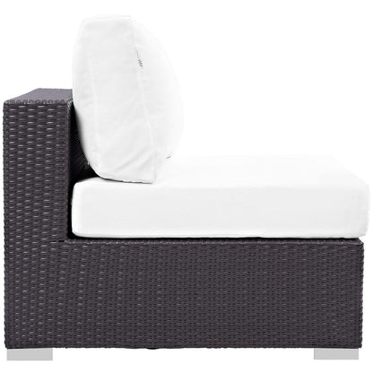 Convene 10 Piece Outdoor Patio Sectional Set - Espresso White