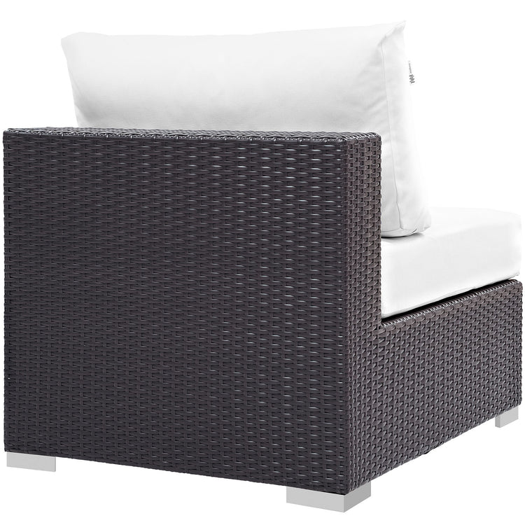 Convene 10 Piece Outdoor Patio Sectional Set - Espresso White
