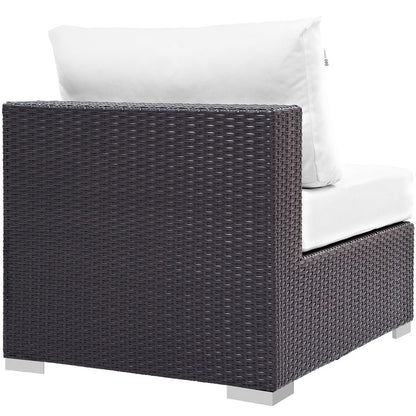 Convene 10 Piece Outdoor Patio Sectional Set - Espresso White