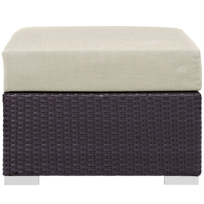 Convene 5 Piece Outdoor Patio Sectional Set - Espresso Beige