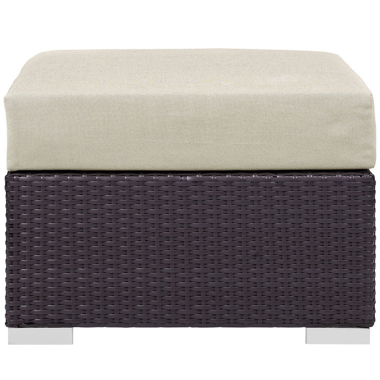 Convene 5 Piece Outdoor Patio Sectional Set - Espresso Beige
