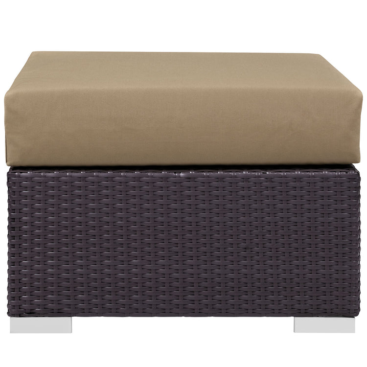 Convene 5 Piece Outdoor Patio Sectional Set - Espresso Mocha