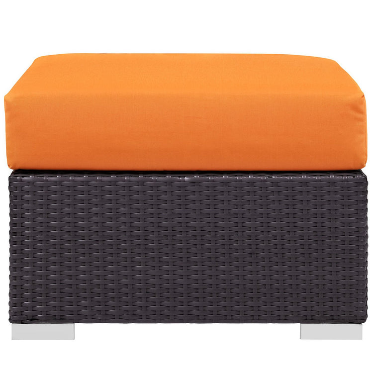 Convene 8 Piece Outdoor Sectional Set - Espresso Orange