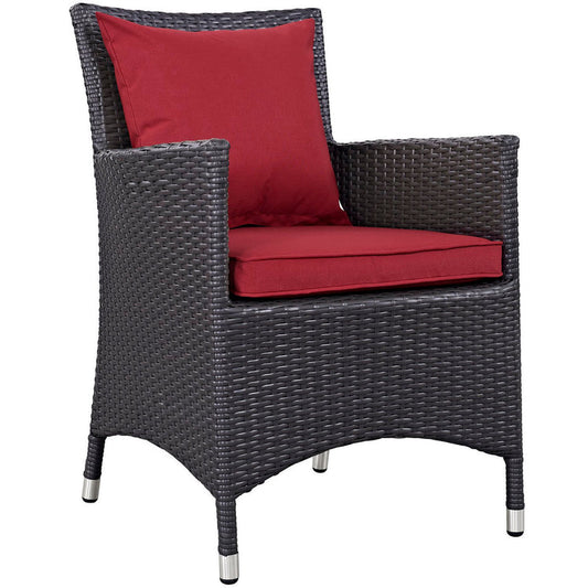 Convene Dining Outdoor Armchair - Espresso Red