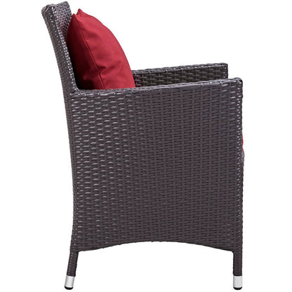 Convene Dining Outdoor Armchair - Espresso Red