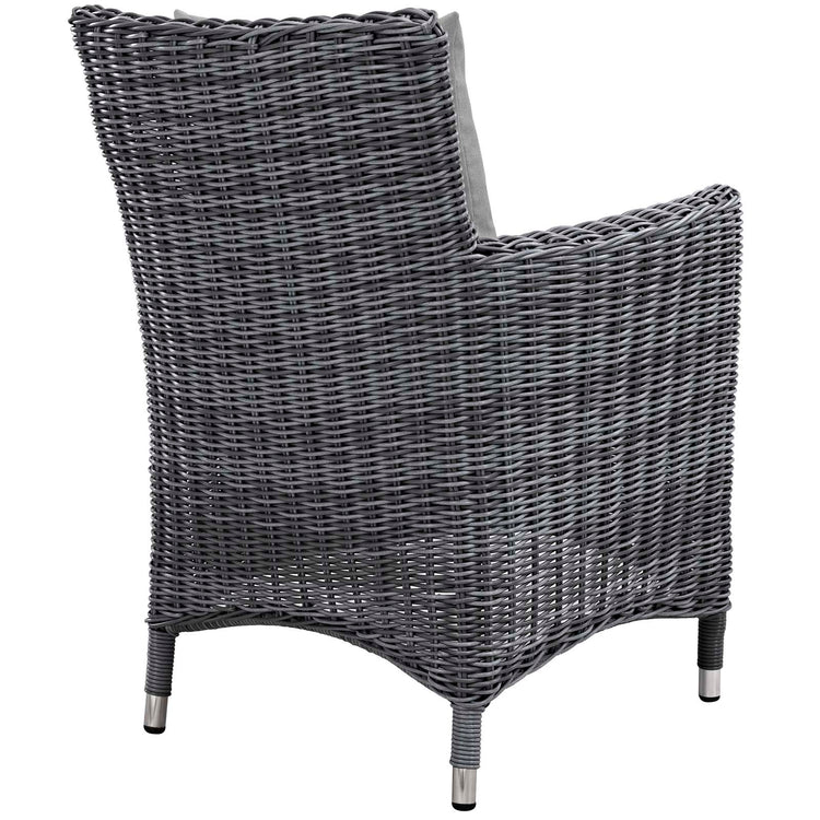 Summon Dining Outdoor Patio Sunbrella® Armchair - Canvas Gray