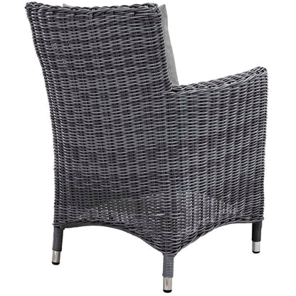 Summon Dining Outdoor Patio Sunbrella® Armchair - Canvas Gray