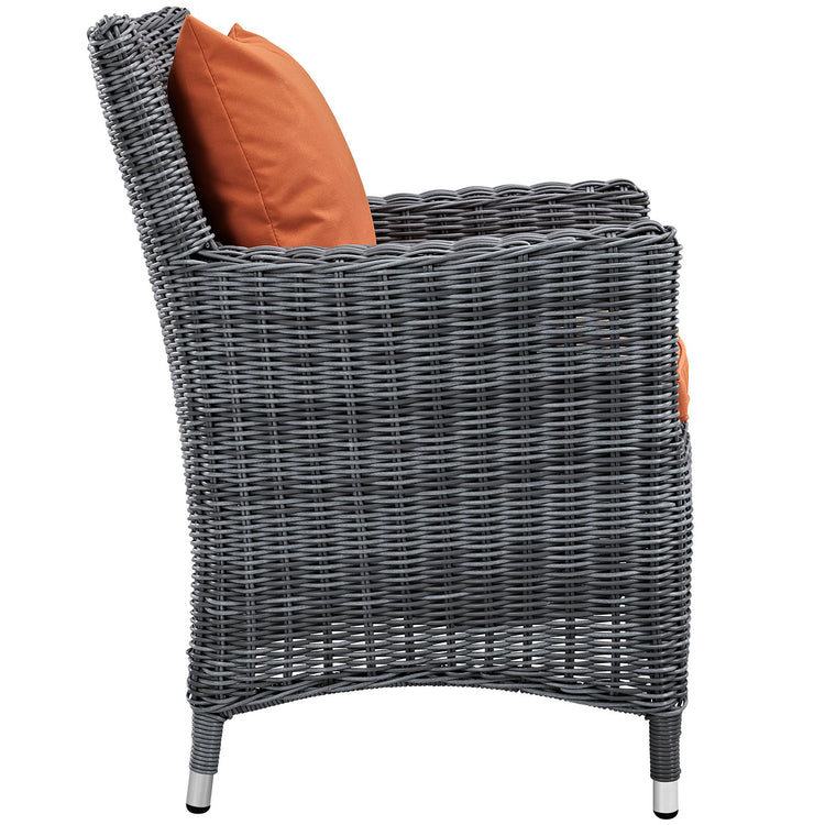 Summon Dining Outdoor Patio Sunbrella® Armchair - Canvas Tuscan