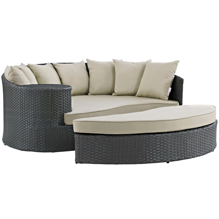 Sojourn Outdoor Patio Sunbrella® Daybed - Antique Canvas Beige