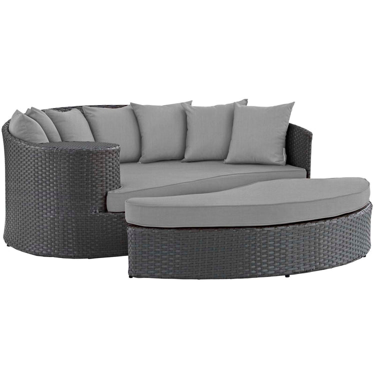 Sojourn Outdoor Patio Sunbrella® Daybed - Canvas Gray