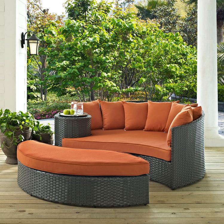Sojourn Outdoor Patio Sunbrella® Daybed - Canvas Tuscan