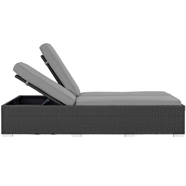 Sojourn Outdoor Patio Sunbrella® Double Chaise - Chocolate Gray