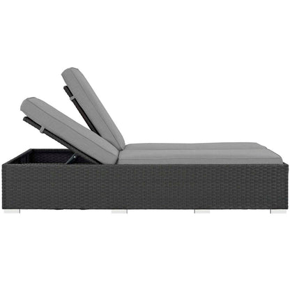Sojourn Outdoor Patio Sunbrella® Double Chaise - Chocolate Gray