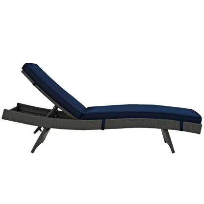 Sojourn Outdoor Patio Sunbrella® Chaise - Canvas Navy