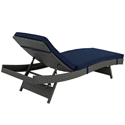 Sojourn Outdoor Patio Sunbrella® Chaise - Canvas Navy