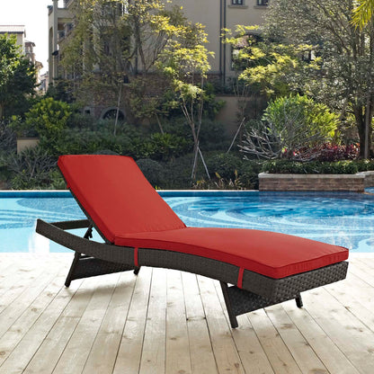 Sojourn Outdoor Patio Sunbrella® Chaise - Canvas Red