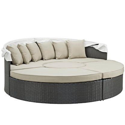 Sojourn Outdoor Patio Sunbrella® Daybed - Antique Canvas Beige