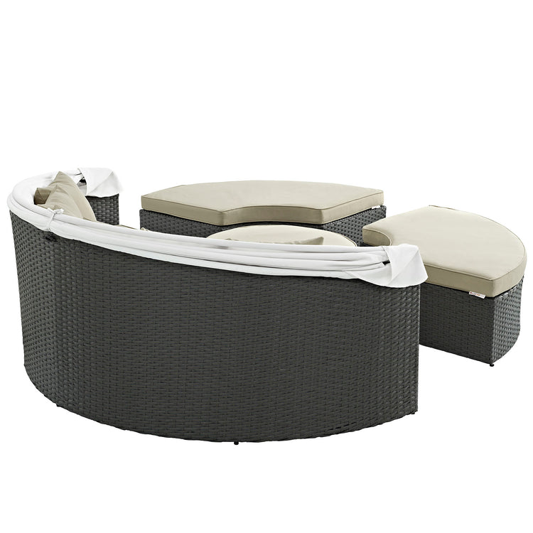Sojourn Outdoor Patio Sunbrella® Daybed - Antique Canvas Beige