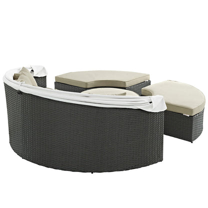 Sojourn Outdoor Patio Sunbrella® Daybed - Antique Canvas Beige