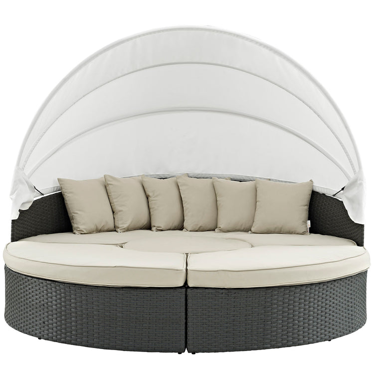 Sojourn Outdoor Patio Sunbrella® Daybed - Antique Canvas Beige