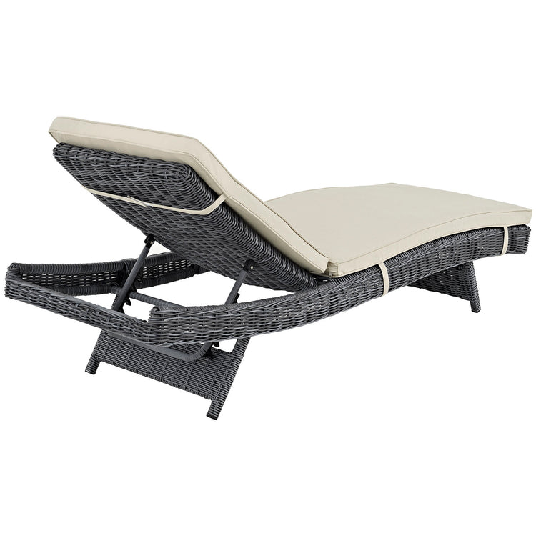 Summon Outdoor Patio Sunbrella® Chaise - Antique Canvas Beige