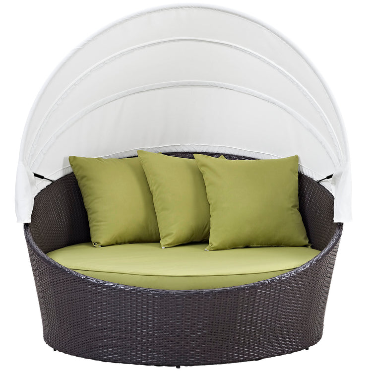 Convene Canopy Outdoor Patio Daybed - Espresso Peridot