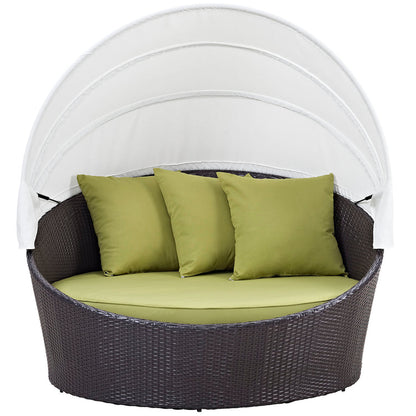 Convene Canopy Outdoor Patio Daybed - Espresso Peridot