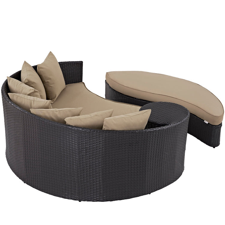Convene Outdoor Patio Daybed - Espresso Mocha