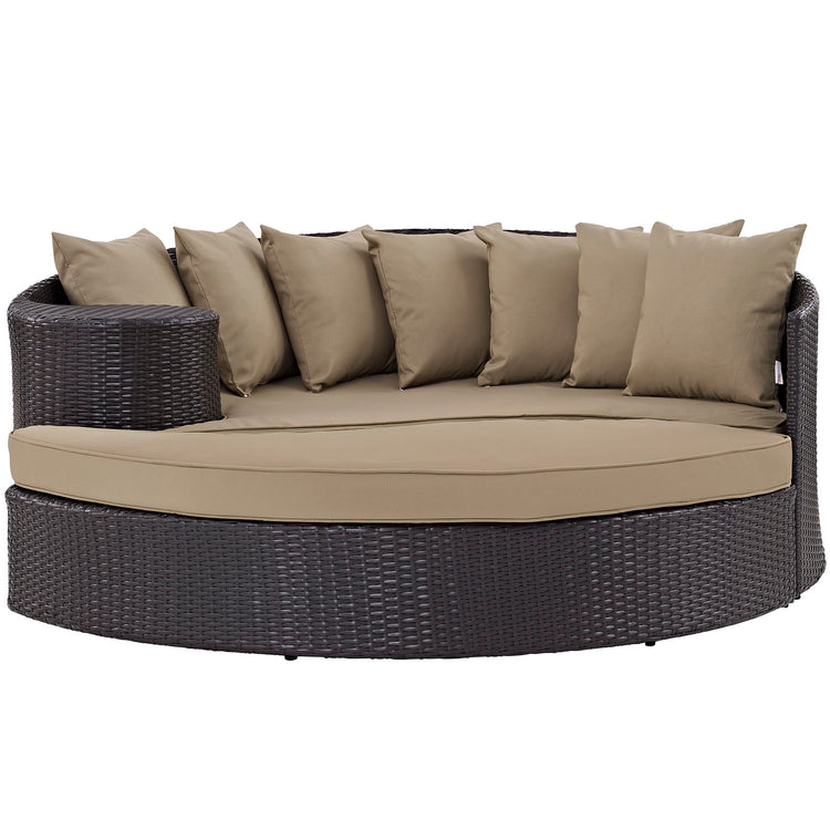 Convene Outdoor Patio Daybed - Espresso Mocha