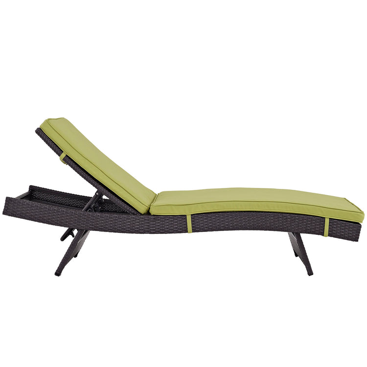 Convene Outdoor Patio Chaise - Espresso Peridot