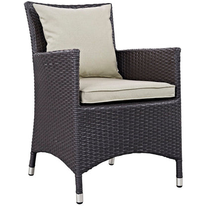 Convene 2 Piece Outdoor Dining Set - Espresso Beige