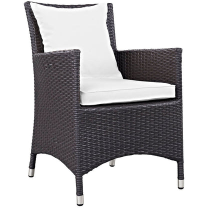 Convene 2 Piece Outdoor Dining Set - Espresso White
