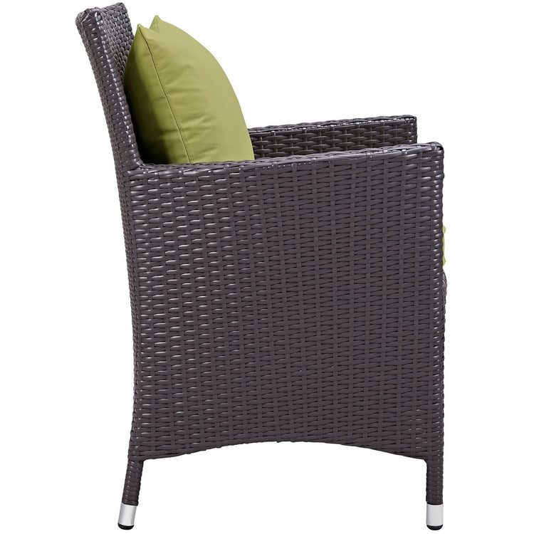 Convene 4 Piece Outdoor Dining Set - Espresso Peridot