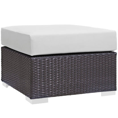 Convene 4 Piece Outdoor Patio Sectional Set - Espresso White