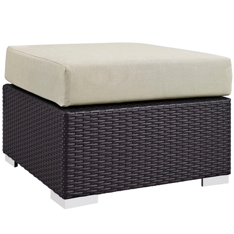 Convene 6 Piece Outdoor Patio Sectional Set - Espresso Beige
