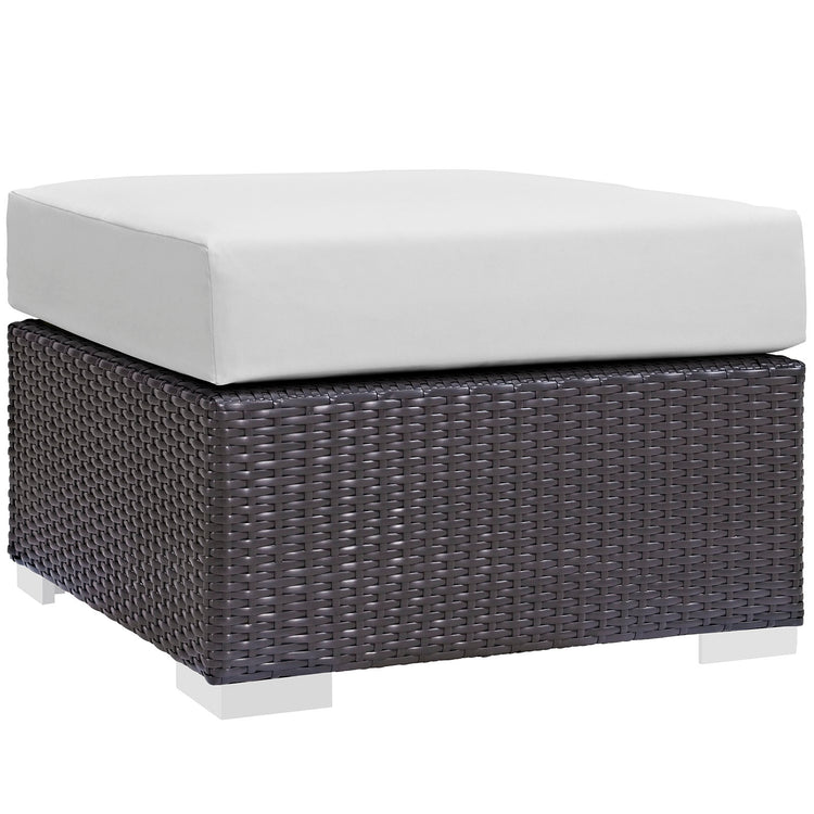 Convene 9 Piece Outdoor Patio Sectional Set - Espresso White