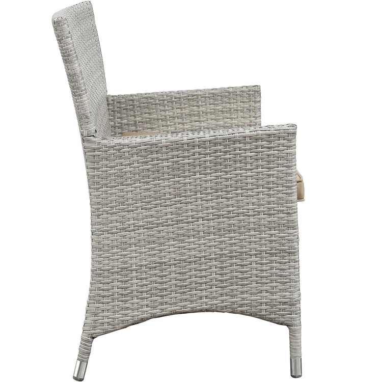 Bridge 4 Piece Outdoor Patio Patio Conversation Set - Light Gray Beige