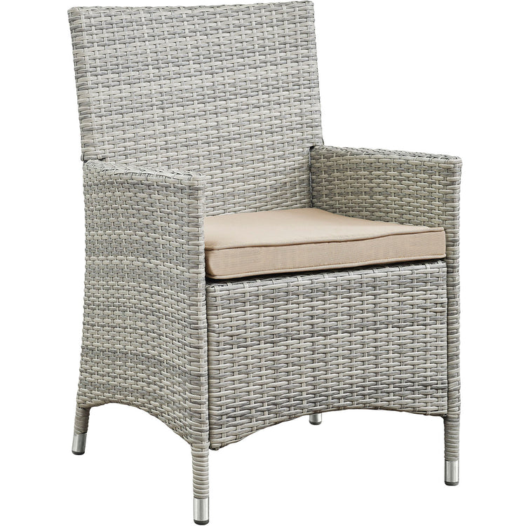 Bridge 4 Piece Outdoor Patio Patio Conversation Set - Light Gray Beige