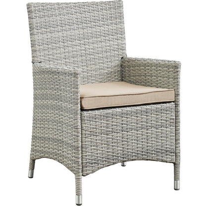 Bridge 4 Piece Outdoor Patio Patio Conversation Set - Light Gray Beige