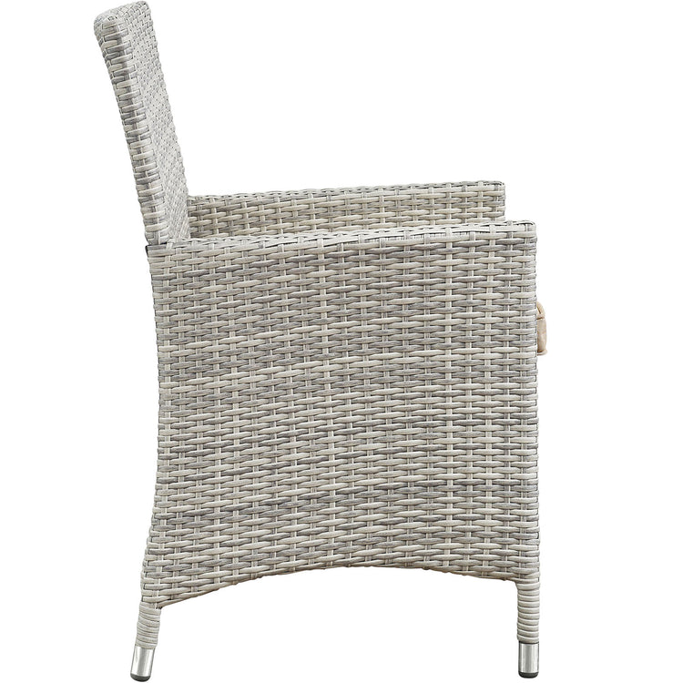 Bridge 4 Piece Outdoor Patio Patio Conversation Set - Light Gray Beige