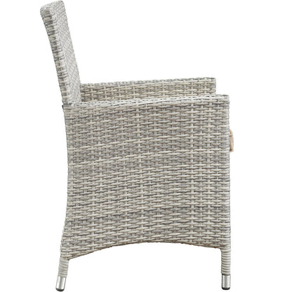 Bridge 4 Piece Outdoor Patio Patio Conversation Set - Light Gray Beige