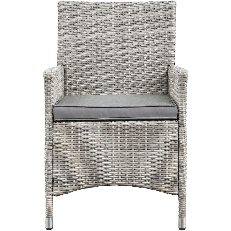Bridge 4 Piece Outdoor Patio Patio Conversation Set - Light Gray Gray