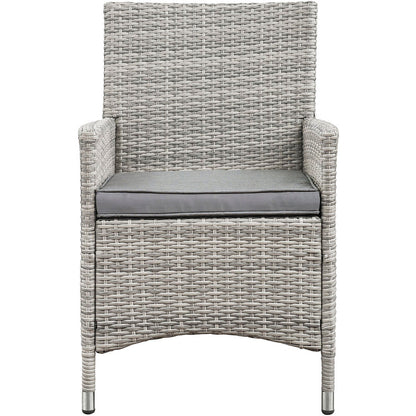 Bridge 4 Piece Outdoor Patio Patio Conversation Set - Light Gray Gray