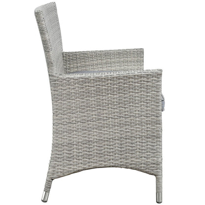 Bridge 4 Piece Outdoor Patio Patio Conversation Set - Light Gray Gray